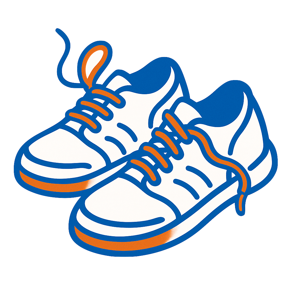 Volunteers sorting colorful shoe donations for San Diego families